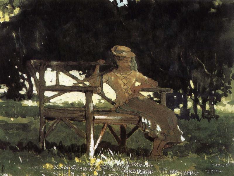 Winslow Homer Girls on the bench
